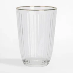 Szklanki I Kubki|inny Szklanka ryflowana ze złotym brzegiem 395 ml