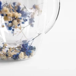 Szklanki I Kubki|inny Szklanka z podwójną ścianką NIEBIESKIE KWIATY 350 ml