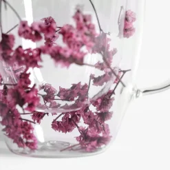 Szklanki I Kubki|inny Szklanka z podwójną ścianką RÓŻOWE KWIATY 350 ml