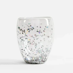 inny Szklanka z podwójną ścianką ze srebrnym konfetti 350 ml
