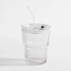 Szklanki I Kubki|inny Szklanka ze słomką i pokrywką 350 ml