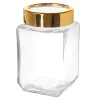 Szklany pojemnik do żywności ze złotą pokrywką 700 ml