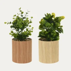 Sztuczne Kwiaty, Rośliny I Gałązki|inny Sztuczna roślina w bambusowej doniczce MIX