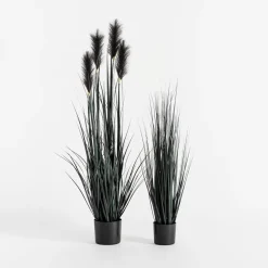 inny Sztuczna trawa w doniczce czarna 90 cm