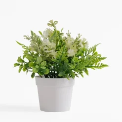 Sztuczne Kwiaty, Rośliny I Gałązki|inny Sztuczne kwiaty w doniczce białe 23 cm
