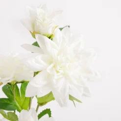 inny Sztuczny kwiat dalia biały 70 cm