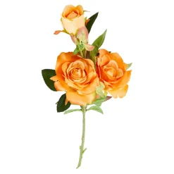 Sztuczny kwiat róża pomarańczowa 85 cm