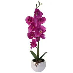 Sztuczne Kwiaty, Rośliny I Gałązki| Sztuczny kwiat w doniczce ORCHIDEA 39 cm MIX