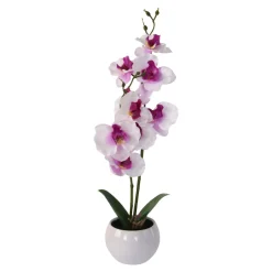 Sztuczne Kwiaty, Rośliny I Gałązki| Sztuczny kwiat w doniczce ORCHIDEA 39 cm MIX