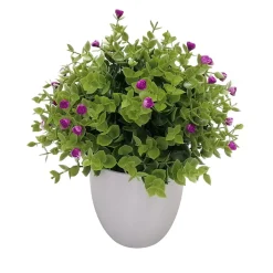 Sztuczny kwiat w doniczce fioletowy 30 cm