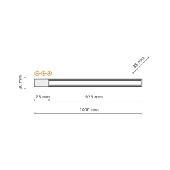 TK Tomasz Krywult Szyna montażowa biała TRACER 100 cm