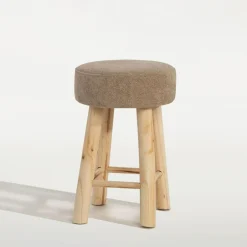 Taborety|inny Taboret tapicerowany beżowy TROPICOSI