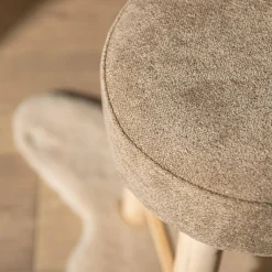 Taborety|inny Taboret tapicerowany beżowy TROPICOSI