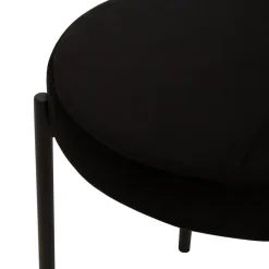 Taboret welurowy czarny ARGINO