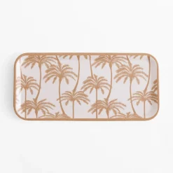 Zastawa Śniadaniowa|inny Taca melaminy w palmy 32x15 cm MIX
