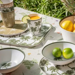 inny Taca z melaminy w palmy 36,5x29 cm MIX