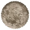 Patery Dekoracyjne| Talerz dekoracyjny metaliczny jasnobrązowy 33 cm