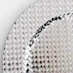 Patery Dekoracyjne|inny Talerz dekoracyjny podtalerz srebrny 33 cm