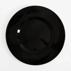 inny Talerz dekoracyjny podtalerz czarny 33 cm
