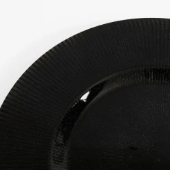 inny Talerz dekoracyjny podtalerz czarny 33 cm