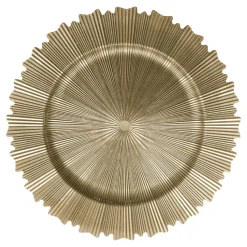 Patery Dekoracyjne| Talerz dekoracyjny podtalerz złoty 33 cm