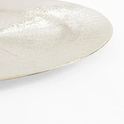 inny Talerz dekoracyjny podtalerz srebrny 33 cm