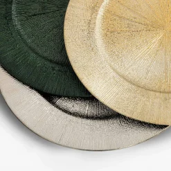 inny Talerz dekoracyjny podtalerz srebrny 33 cm