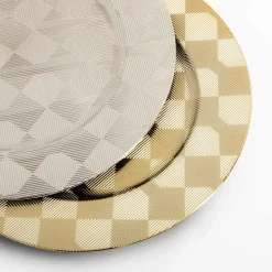 inny Talerz dekoracyjny podtalerz szachownica 33 cm