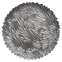 Talerz dekoracyjny podtalerz metaliczny szary 33 cm