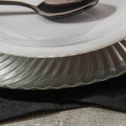 Patery Dekoracyjne| Talerz dekoracyjny srebrny 33 cm
