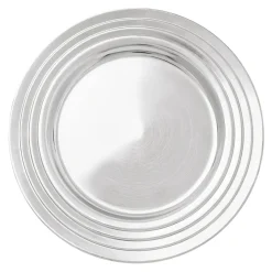 Patery Dekoracyjne| Talerz dekoracyjny srebrny podtalerz 33 cm