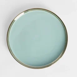 Talerze| Talerz deserowy błękitna mięta AURORA GOLD 20 cm