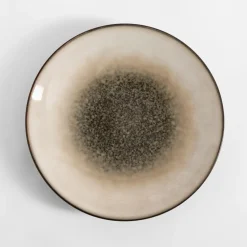 inny Talerz deserowy brązowo-beżowy ZORA 19 cm