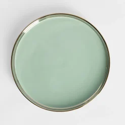 Talerze| Talerz deserowy jasna zieleń AURORA GOLD 20 cm