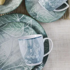 Talerze|Lubiana Talerz deserowy niebieski CZTERY PORY ROKU 20,5 cm