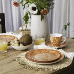 Talerze|Lubiana Talerz deserowy pomarańczowy CZTERY PORY ROKU 20,5 cm