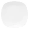 Talerze| Talerz deserowy porcelanowy QUADRO biały 20,9 x 19 cm