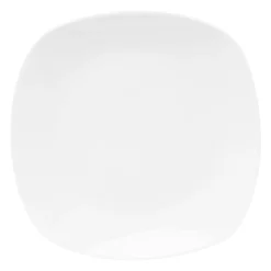 Talerze| Talerz deserowy porcelanowy QUADRO biały 20,9 x 19 cm