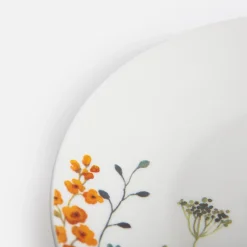 inny Talerz deserowy porcelanowy wiosenne kwiaty 20 cm