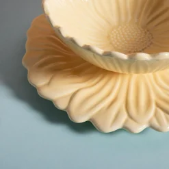 Talerze|inny Talerz deserowy żółty kwiatek 21 cm