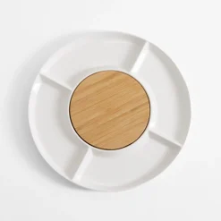 inny Talerz do serwowania z bambusową deską