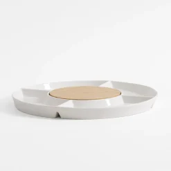 inny Talerz do serwowania z bambusową deską