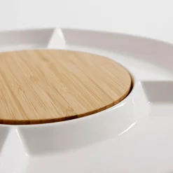 inny Talerz do serwowania z bambusową deską