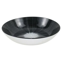Talerze| Talerz głęboki biało-czarny OTTICO 20,2 cm