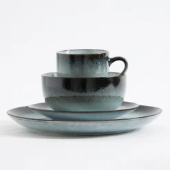 inny Talerz obiadowy brązowo-szary MALAM 26,6 cm