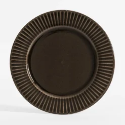 inny Talerz obiadowy ceramiczny szary RALPH 27 cm