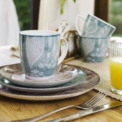 Talerze|Lubiana Talerz obiadowy niebieski CZTERY PORY ROKU 27 cm