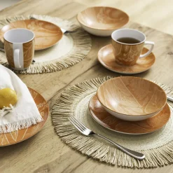 Lubiana Talerz obiadowy pomarańczowy CZTERY PORY ROKU 27 cm