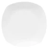 Talerze| Talerz obiadowy porcelanowy QUADRO biały 26,7x25 cm