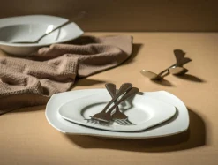 Talerze| Talerz obiadowy porcelanowy WAVE 27,5×23,9 cm